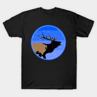 Bugling Elk in Winter T-Shirt